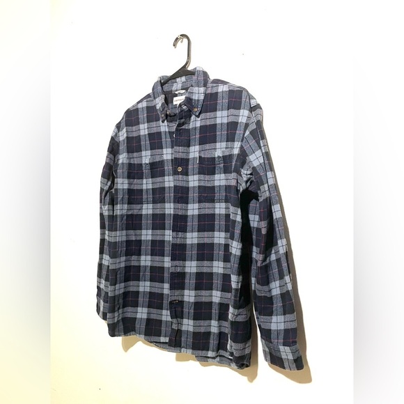 Carhartt Blue Relaxed Fit Cotton Plaid Long Sleeve Shirt Men's L - Picture 3 of 6